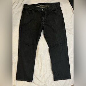 Express Men’s ‘Blake’ Loose Fit Boot Cut Jeans - Blackwash: Size 38x 32